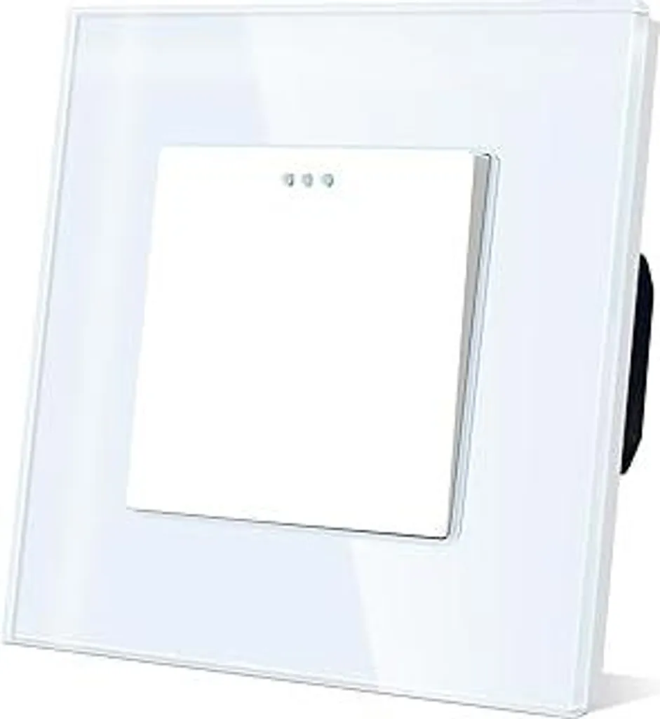 Interruttore a Levetta Vetro Bianco 86x86 | Illumina con Emozione