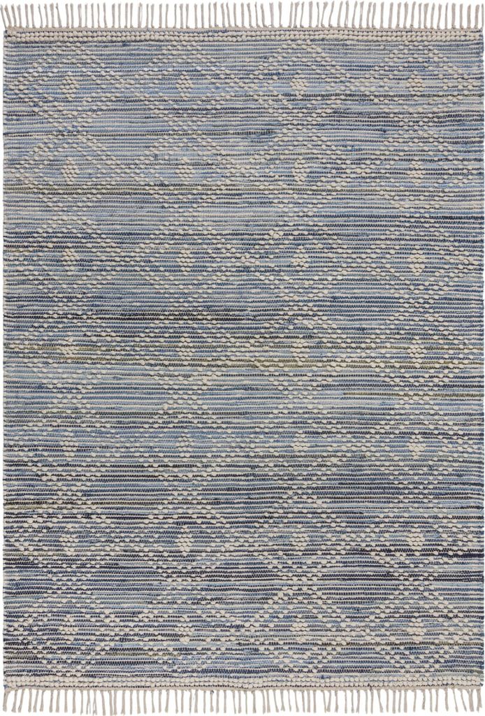 KADIMA DESIGN LUCA DENIM JEANS 120 cm x 170 cm Blau Farbe Rechteckig Indoor Teppich