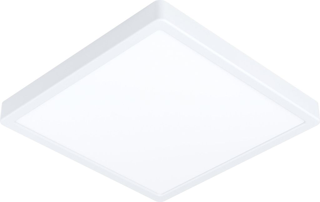 EGLO LED Deckenleuchte Fueva 5, 28,5 cm, Aufbauleuchte aus Stahl und einer Kunststoff Leuchtfläche, Deckenlampe in Weiß, LED Aufbaulampe warmweiß