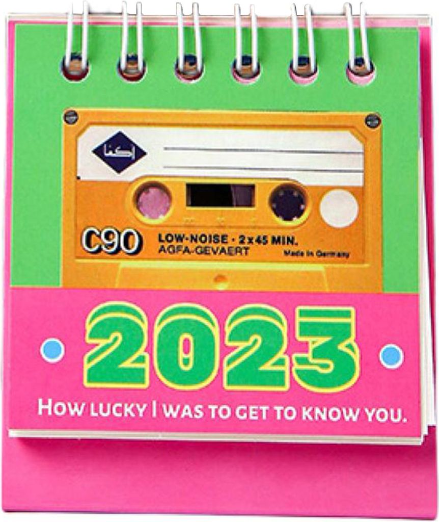 Papierkalender Mini Cartoon Dekorative Seite reibungslos Aufzeichnung Datum 2023 Stehende Flip Desktop -Kalender für Schlafzimmer-B
