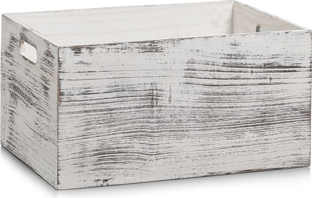 Zeller Aufbewahrungs-Kiste "Rustic weiß", Holz, 35 x 25 x Produktbild 