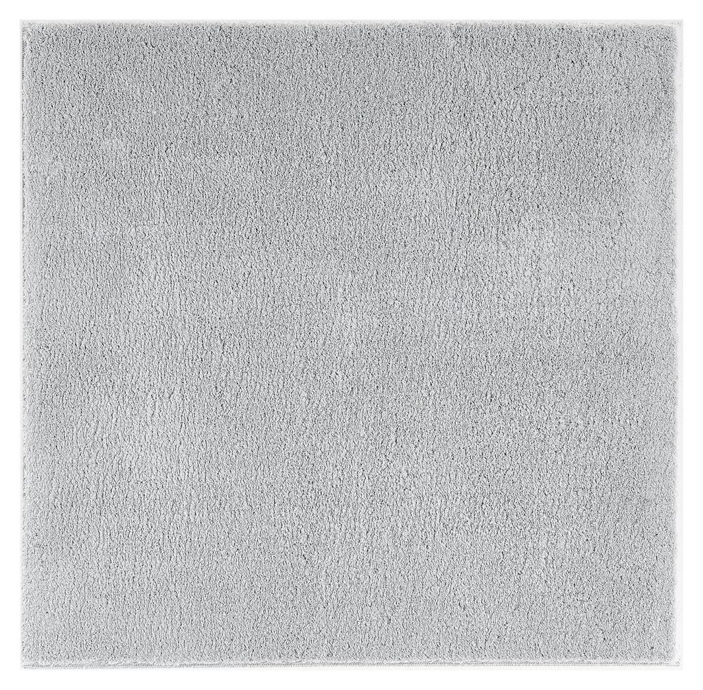 Badezimmerteppich Arezzo - rutschfeste, maschinenwaschbare und langlebige Badematte, saugfähiger Badteppich und Duschvorleger, 80 x 80 cm, Grau