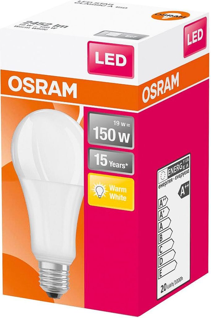 Osram LED Leuchtmittel Birnenform Star Classic A68 19W = Produktbild 