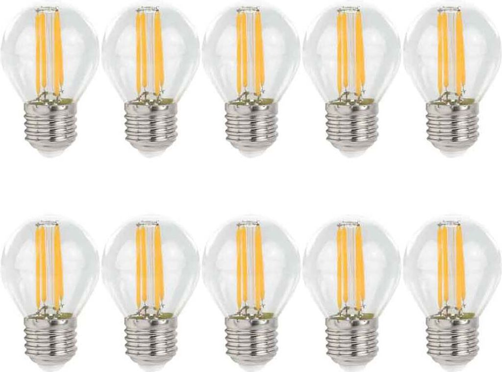 10 x LED Filament Leuchtmittel Tropfen 4W = 40W E27 klar Produktbild 