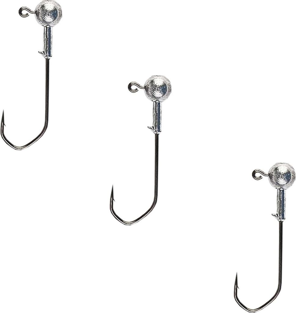 Jigkopf Angel Haken Jigköpfe rund 3 Stk 06 g Gr. 4/0