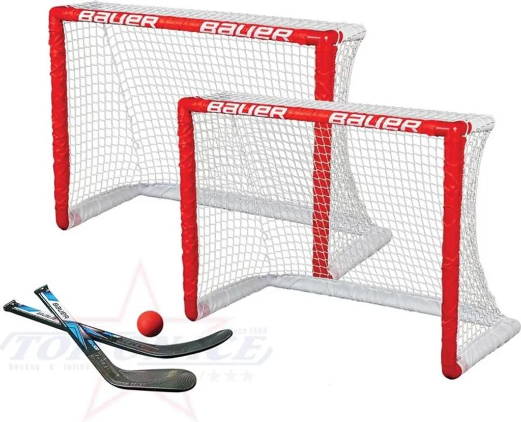 But de Mini Hockey Bauer Lot de 2 Cages pour Enfant 77.5 cm Coloris Rouge