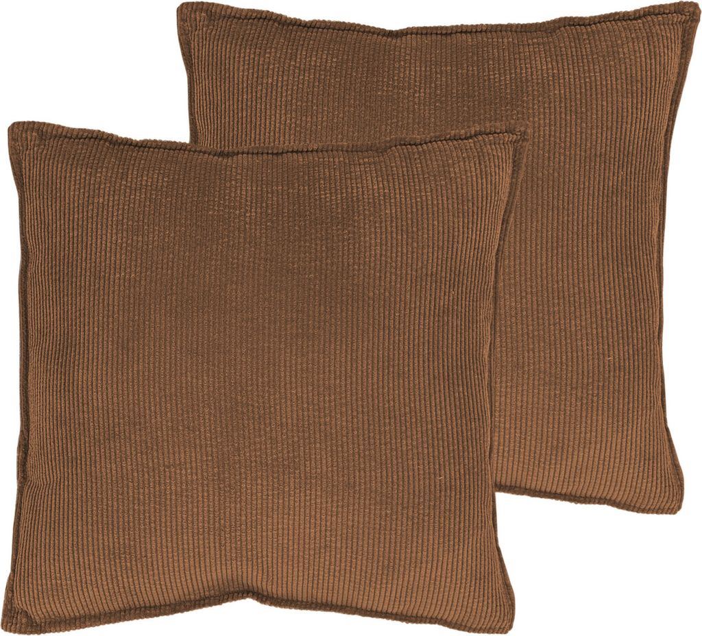 3.04 Set di 2 cuscini 45 x 45 cm - in velluto a coste / con Immagine del prodotto 