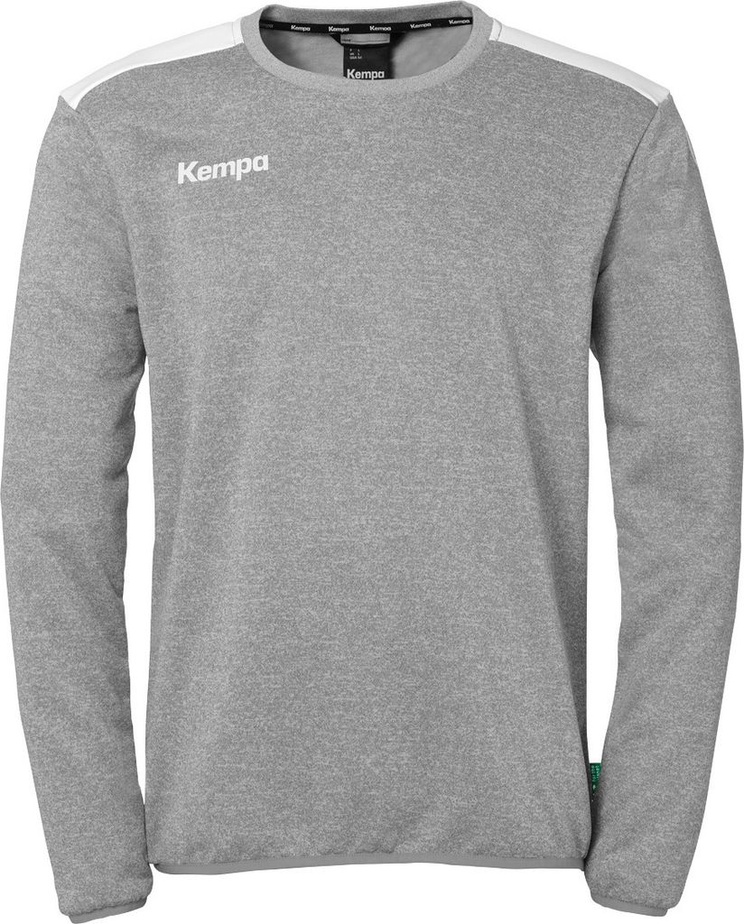 Kempa Langarmshirt Emotion 27 Unisex 2005129_01 dark grau melange/weiß 3XL