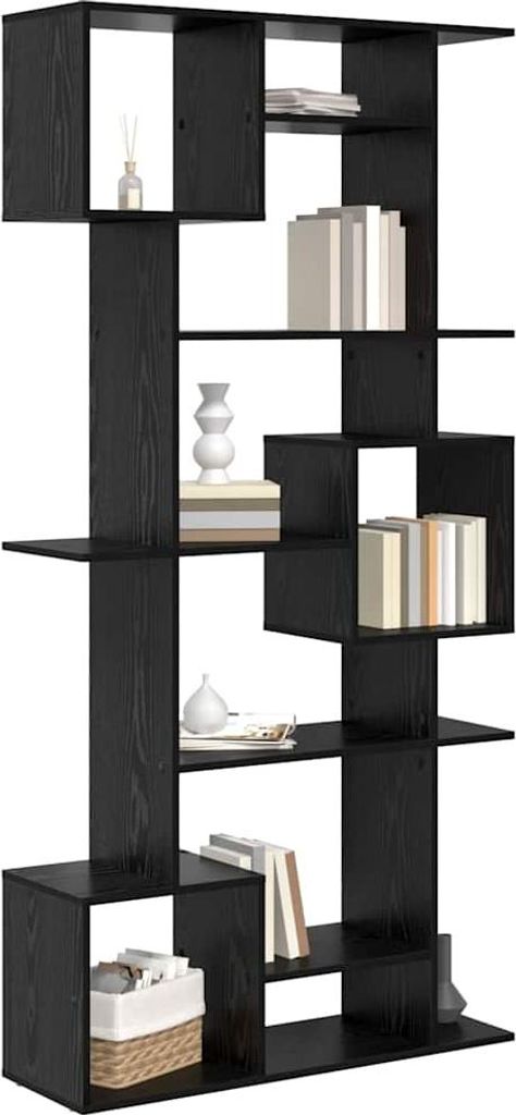 "Winterschlussverkauf "Bücherregal - CLORIS - Standregal - Robust und langlebig - Schwarz Eichen-Optik 92 x 29 x 188 cm Holzwerkstoff - NeuMöbel1...