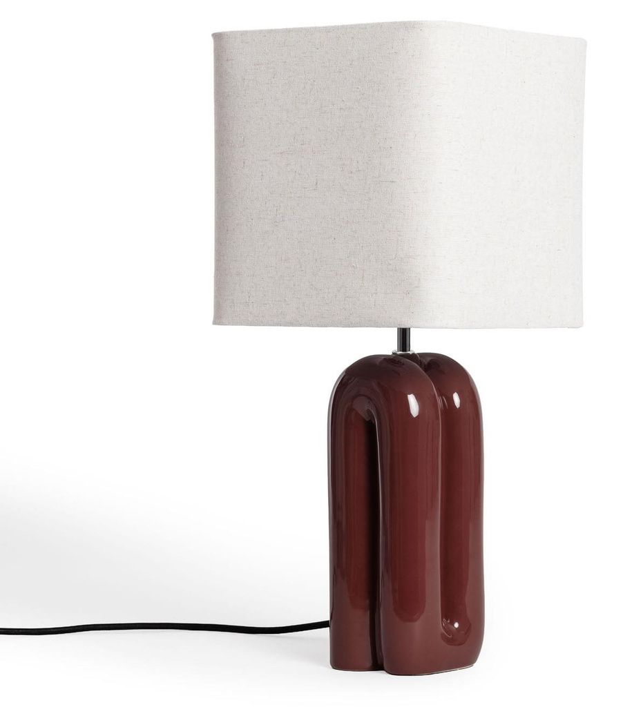 Tischlampe aus Keramik Vero Granat 510 mm Produktbild 