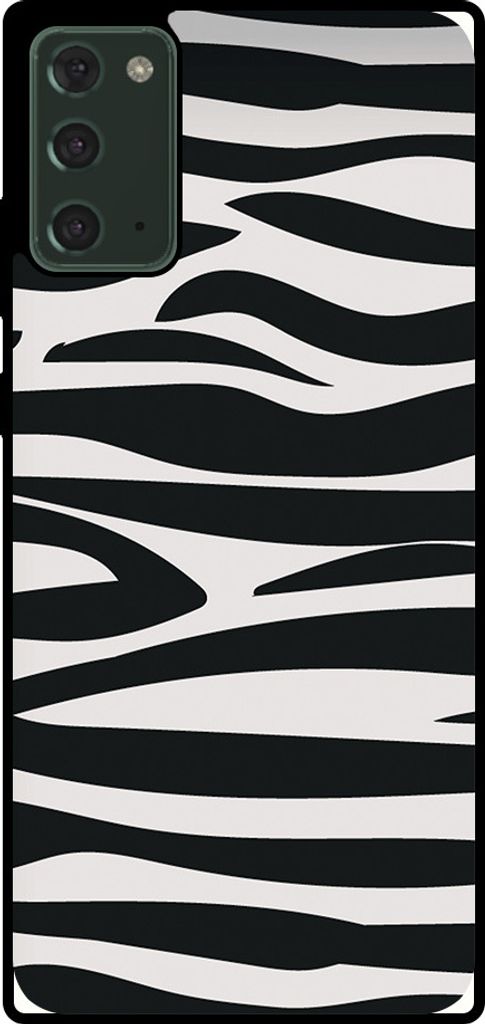 Smartphonica Handytasche geeignet für Samsung Galaxy Note 20 mit Zebradruck - TPU zurück Abdeckung Fall Zebra-Design - Schwarz Weiß