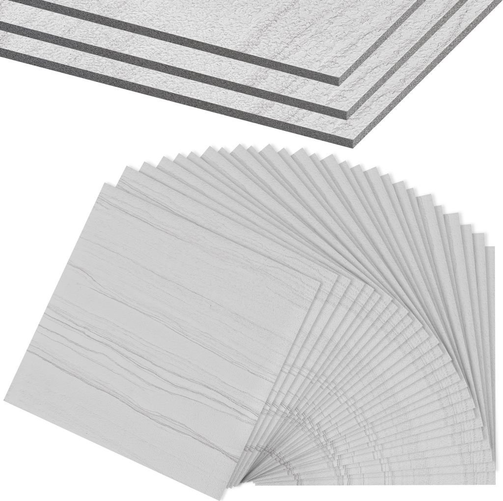 Sessamen-LP PVC Bodenbelag Selbstklebend, Klebefliesen Vinylboden Rutschfest, Fliesenaufkleber Badezimmer Wasserfest, fš¹r Schlafzimmer Wohnzimme...