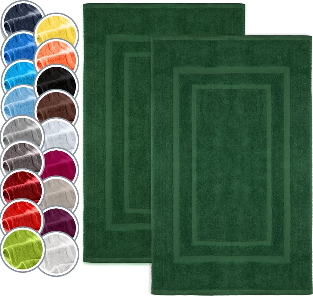 Badematte Badvorleger 2er Pack 50x80cm, 100% Baumwolle, Produktbild 
