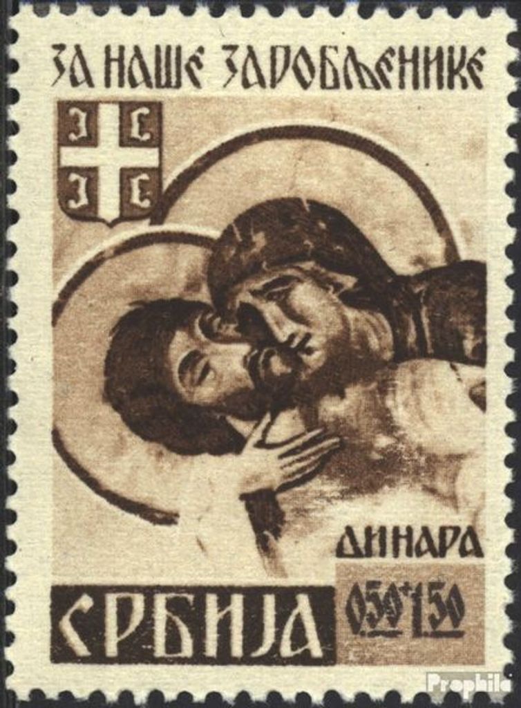 Briefmarken Serbien (Dt.Bes.2.WK.) 1942 Mi 62 postfrisch Kriegsgefangene