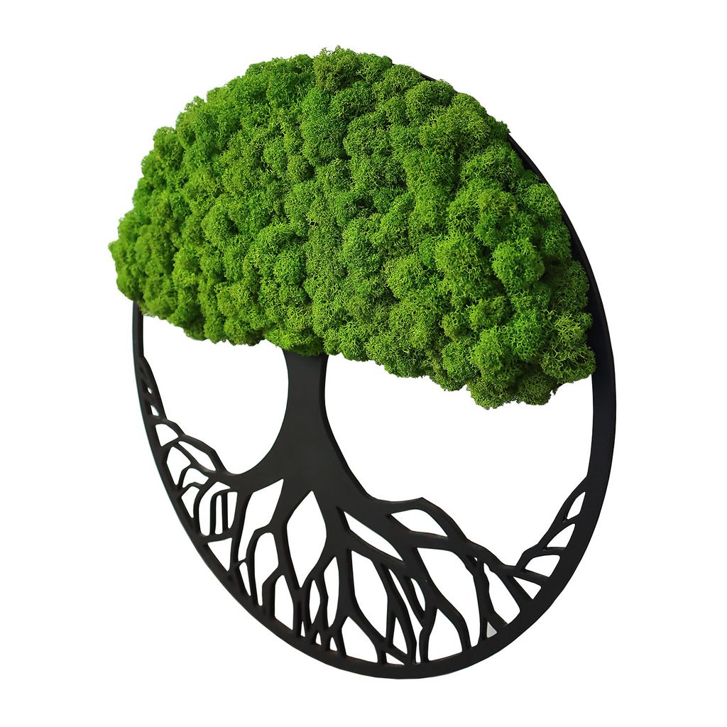 Hello Moss Wanddeko Moosbilder in Form Eines Baumes - Schön Aussehender Wand Baum - Bringen Sie Leben in Ihre Wohnung - Wandbild aus Natürlichen ...