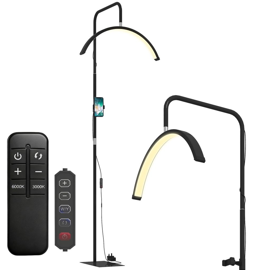 HOMCOM LED Halbmond Wimpern Lampe für Wimpernverlängerungen Produktbild 