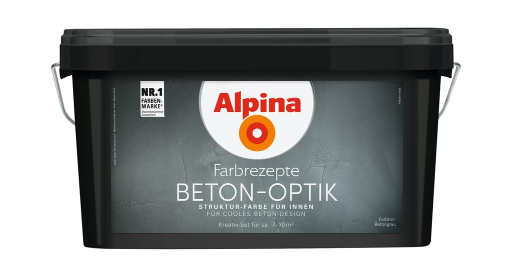 Alpina Farbrezepte BETON-OPTIK Set Betongrau Produktbild 