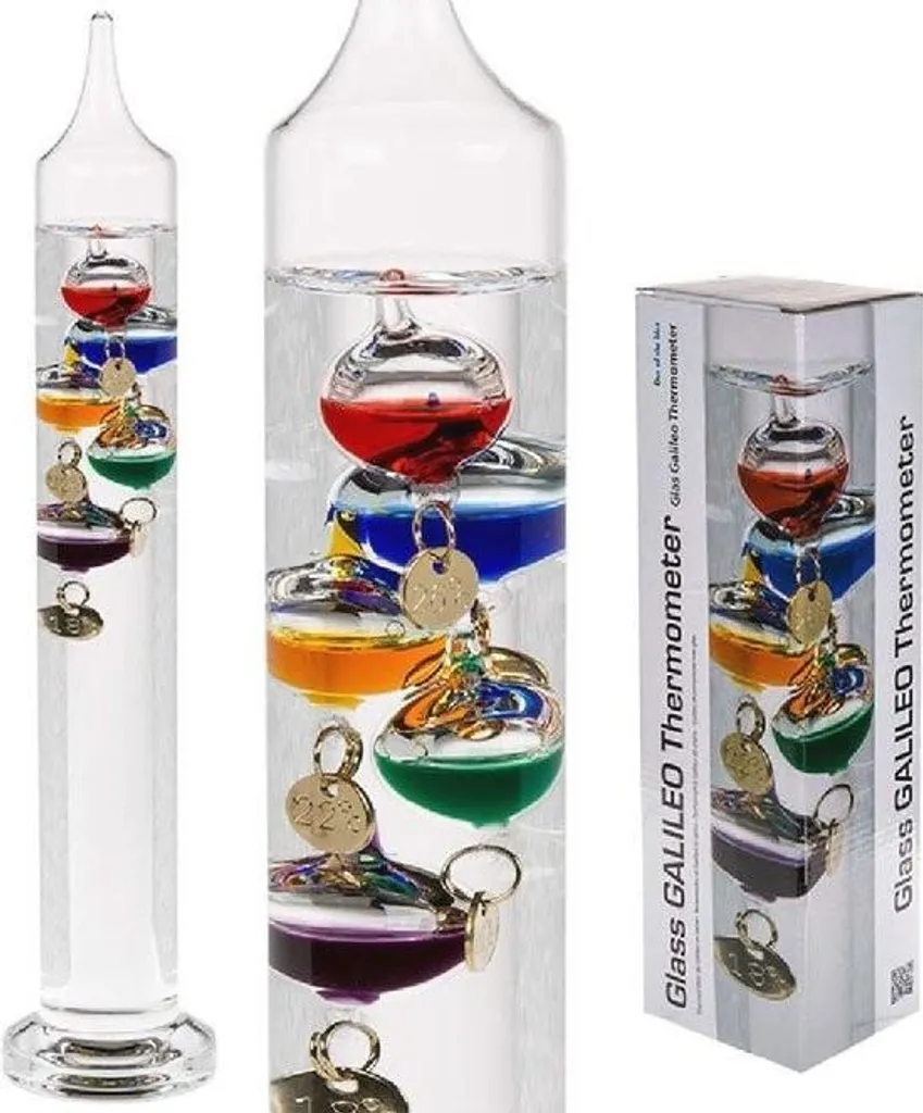 Thermomètre d'ambiance design en verre pour salon et bureau élégant