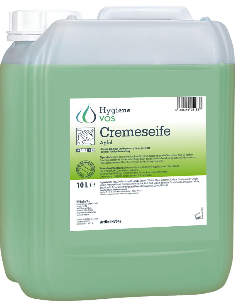 Hygiene Vos - Apfel Cremeseife - 10 Liter Produktbild 