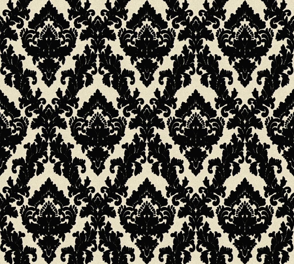 Architects Paper Barocktapete Castello Tapete mit Ornamenten Vliestapete mit Echtflock schwarz creme 10,05 m x 0,52 m