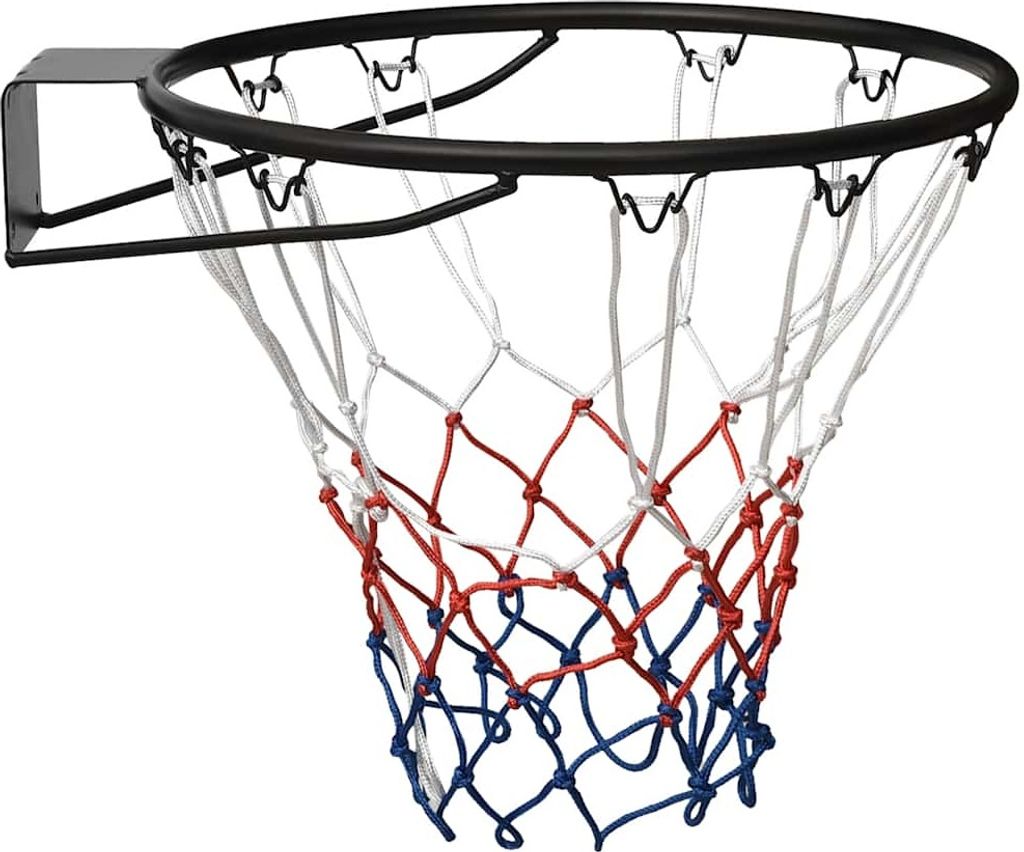 vidaXL Basketballring Schwarz 45 cm Stahl Produktbild 5