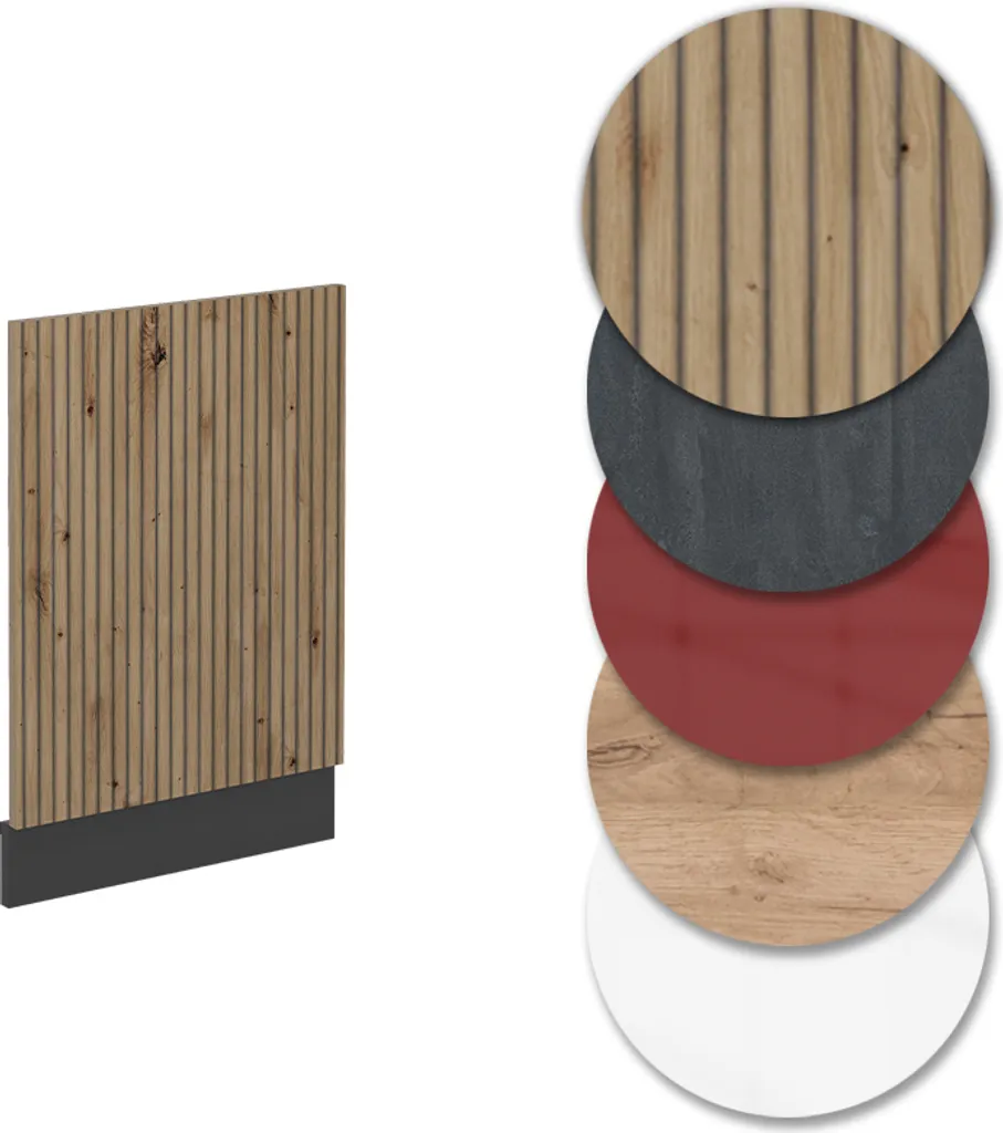 Vicco Pannello frontale R-Line, 45 cm , PT Antracite, Rovere artigianale/Antracite - 6