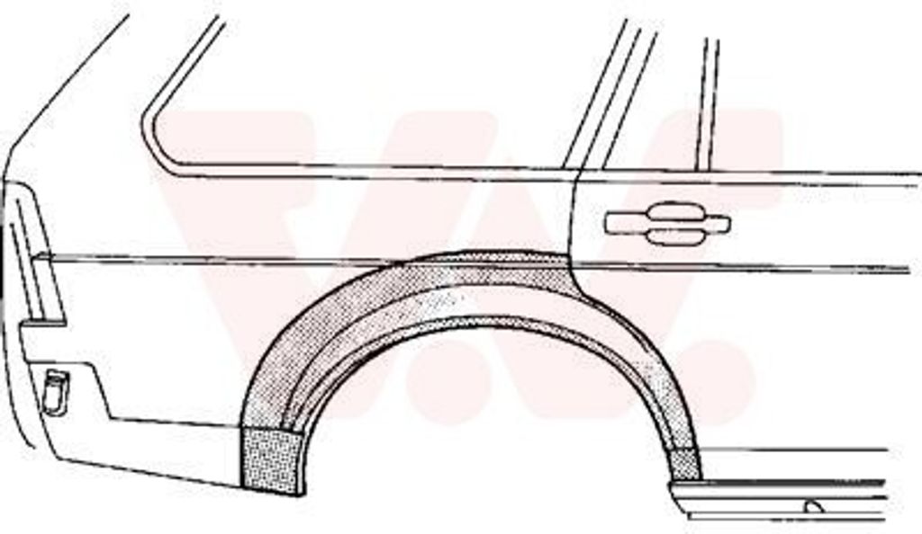 VAN WEZEL Seitenwand Reparaturblech für VW PASSAT (32B) PASSAT Stufenheck (32B) SANTANA (32B)