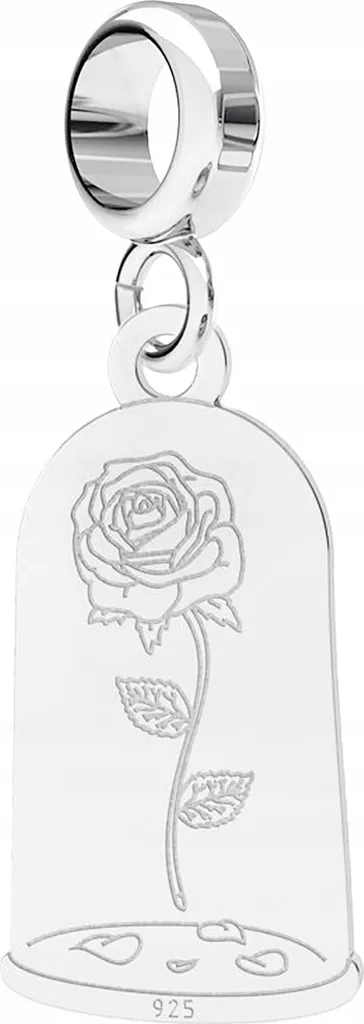 Charm Rose Blossom Argento 925 Sterling Floral per Donne e Ragazze