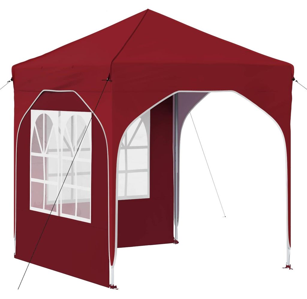 vidaXL Skladací párty stan 192 x 192 x 245 cm bordová Obrázok produktu 