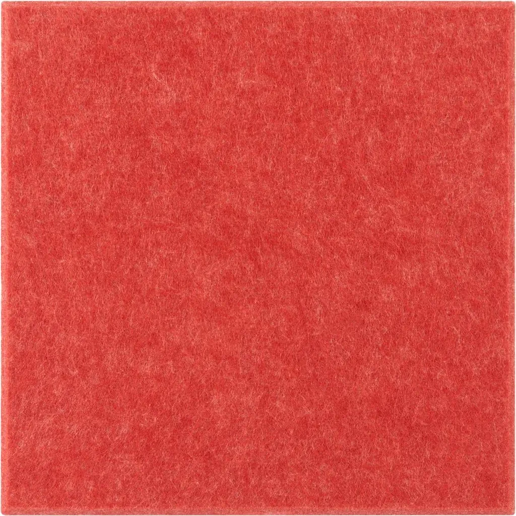 Pannelli acustici - Pannelli fonoassorbenti per pareti - Set di 18 pezzi - Dimensioni 30×30 cm - Spessore 9 mm - Copertura circa 1,6 m² - Rosso