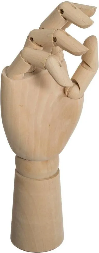 Main en bois articulée modèle réel 30 cm pour dessin et décoration