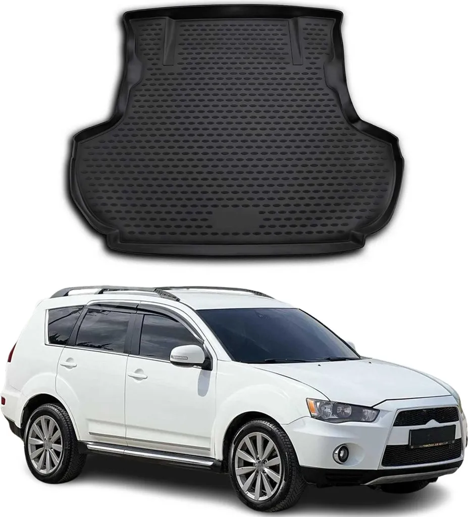 Tappetino Bagagliaio Mitsubishi Outlander XL 2010-2025 Gomma TPE Su Misura