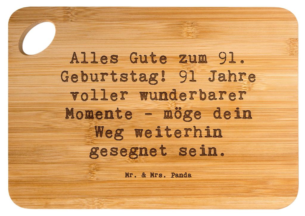 Mr. & Mrs. Panda Holzbrett Spruch 91. Geburtstag Segen - Transparent - Geschenk, Brett, Happy Birthday, Geburtstagsgeschenk, Jubiläumsfeier, Respe...