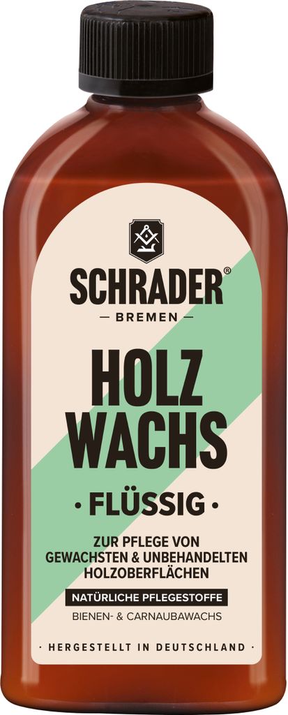 Schrader Holzwachs Flüssig - Pflegemittel für Holzmöbel - Inhalt 250 ml, S0525001