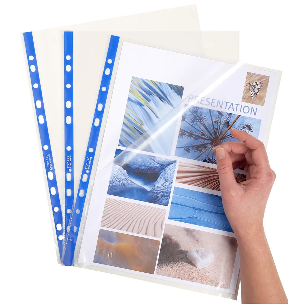 Protection documents A4 : 100 pochettes perforées Exacompta 5870E - 2
