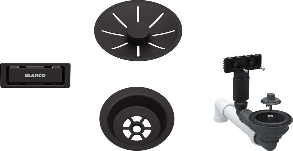 Ablg Set 1x3,5'' oAfb InFino Schwarz matt Stopfenventil Produktbild 