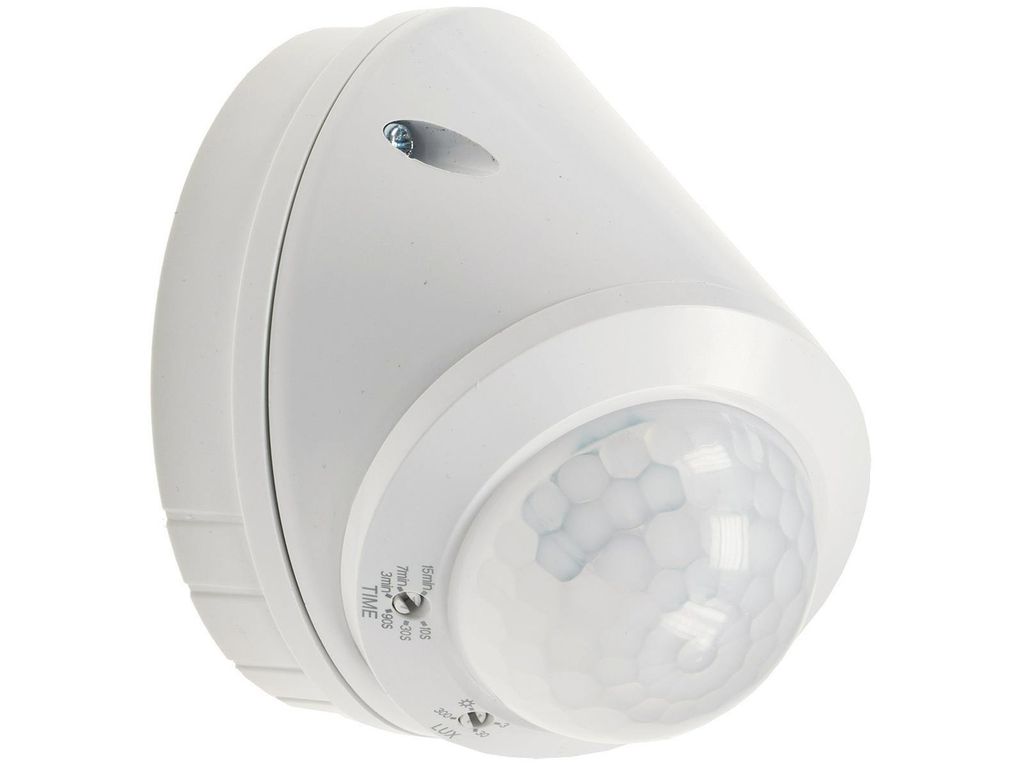 ChiliTec 22644 Wand- & Decken-Bewegungsmelder 360° PIR, LED geeignet, 8m Detektion, weiß