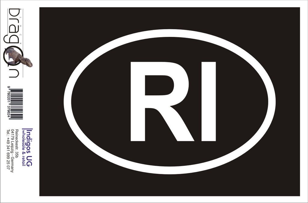 Aufkleber / Autoaufkleber - JDM / Die cut / Auto / OEM - Indonesien RI - 160x110mm silber - Heckscheibe / Heckscheibenaufkleber