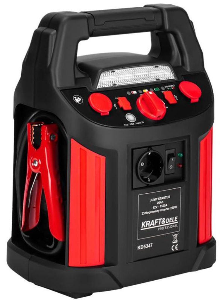 Startbooster 1200/700A 26Ah | Omvormer | Kraft&Dele Productafbeelding 
