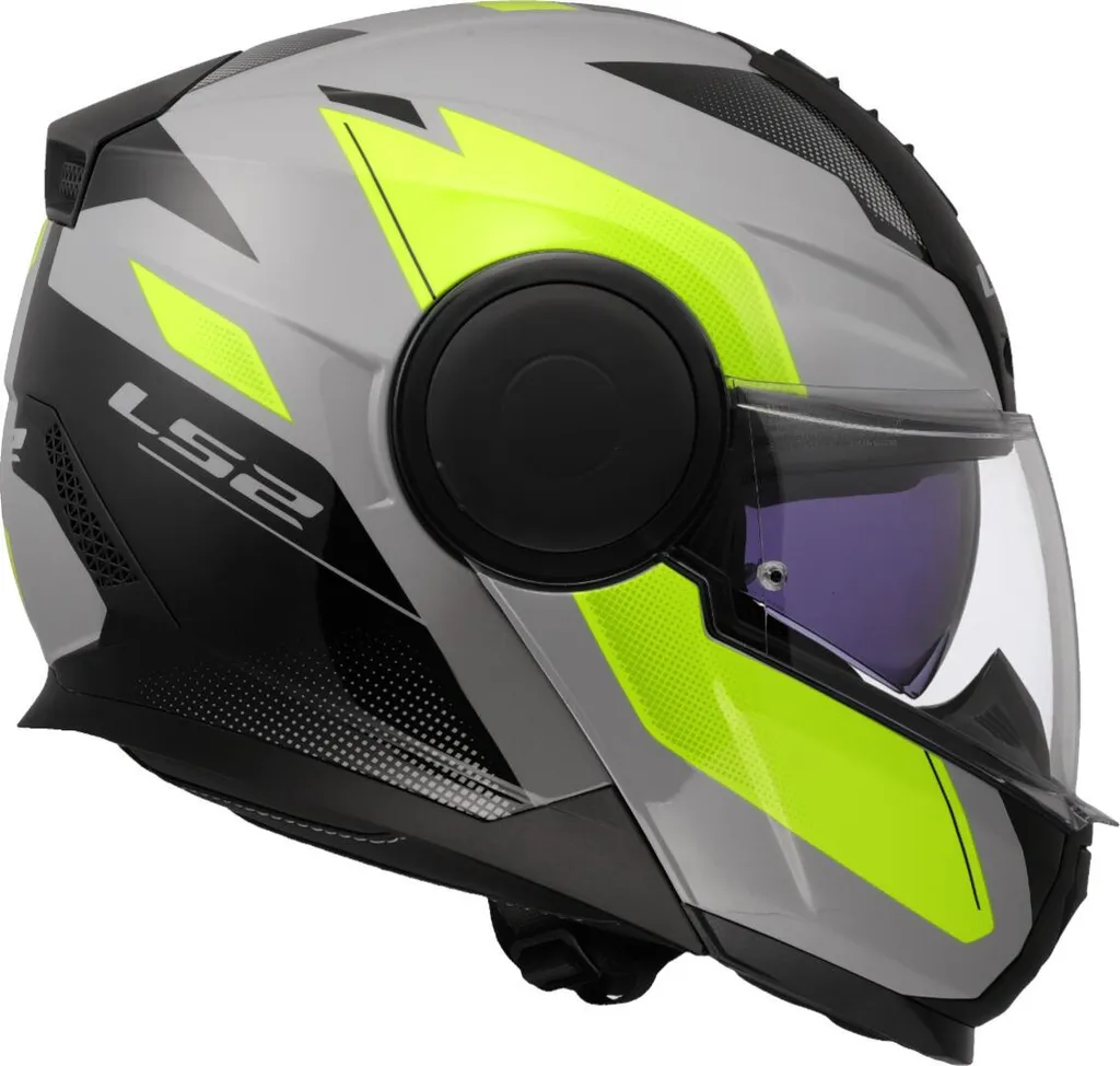 Casque modulable LS2 FF902 Scope II Duria gris jaune néon taille XS