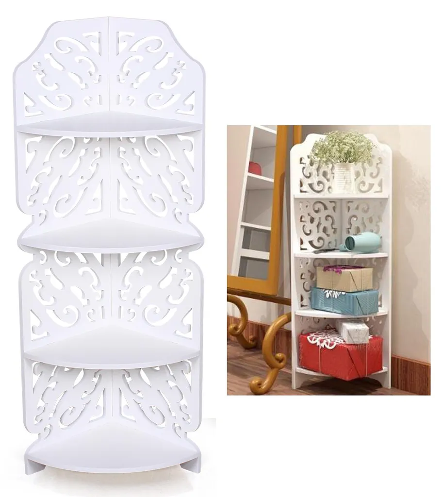 Serviteur de douche d'angle blanc durable - Étagère murale sanitaire - 2