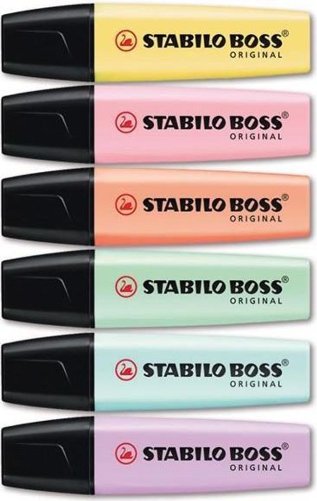 Rozjasňovač - STABILO BOSS ORIGINAL Pastel - balení 6 ks - Obrázek produktu 