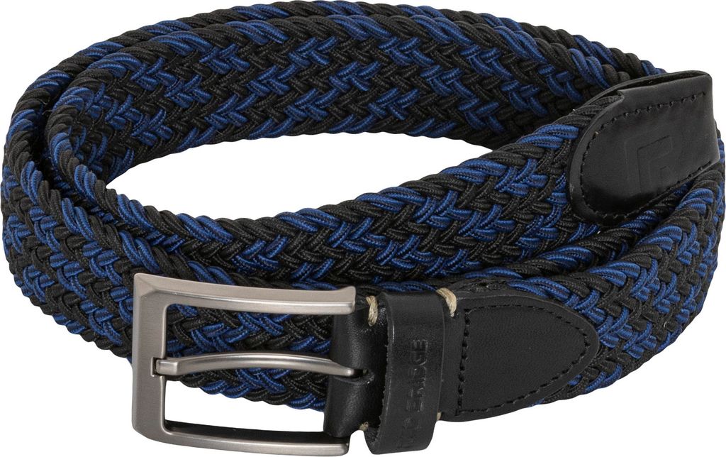 Red Bridge Herren Gürtel Geflochten mit Leder Saxeblau-Schwarz 90