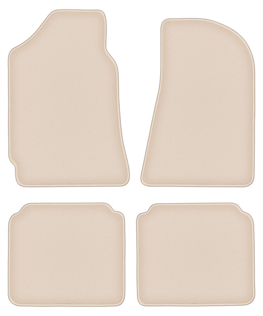 DURBAN Beige Velours-Fußmatten-Set für FSO Polonez Liftback (1971-2002)