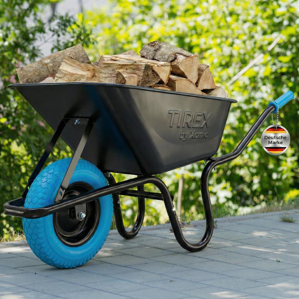 TIREX by xonic® Schubkarre mit Stahlfelge – Verzinkte Wanne Produktbild 