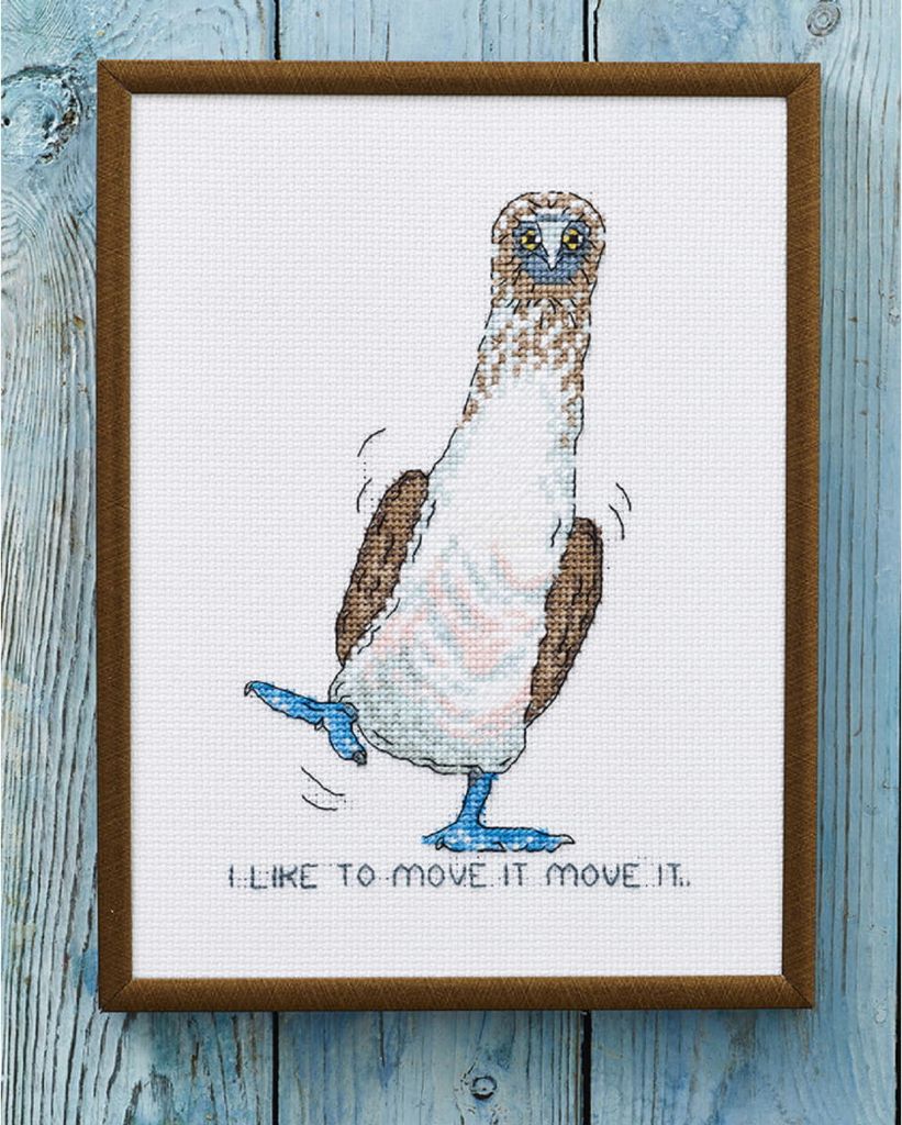 Permin Kreuzstich Stickpackung "I like to move it.", Zählmuster, 18x24cm