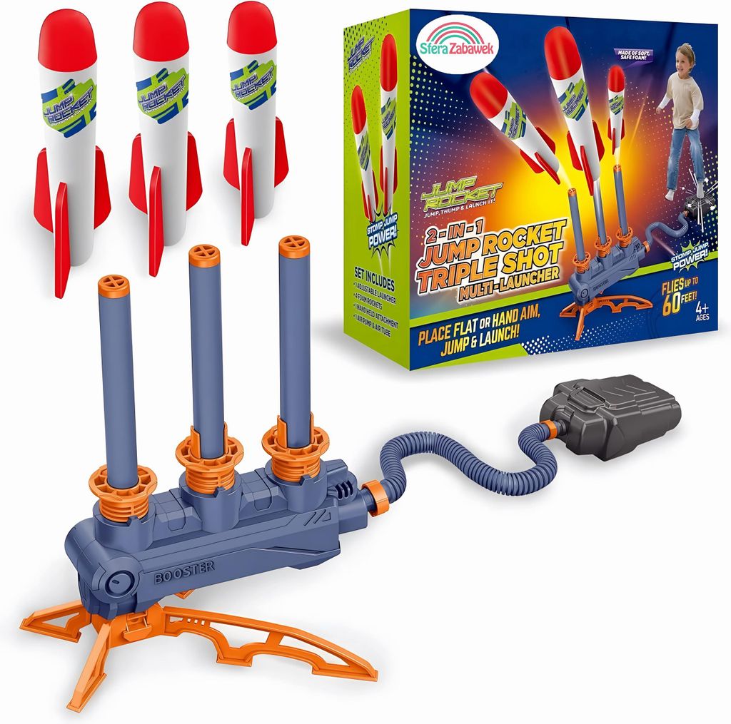 Raketenabschussrampe für Kinder Luftdruckrakete Spielzeug Outdoor Gartenspielzeug