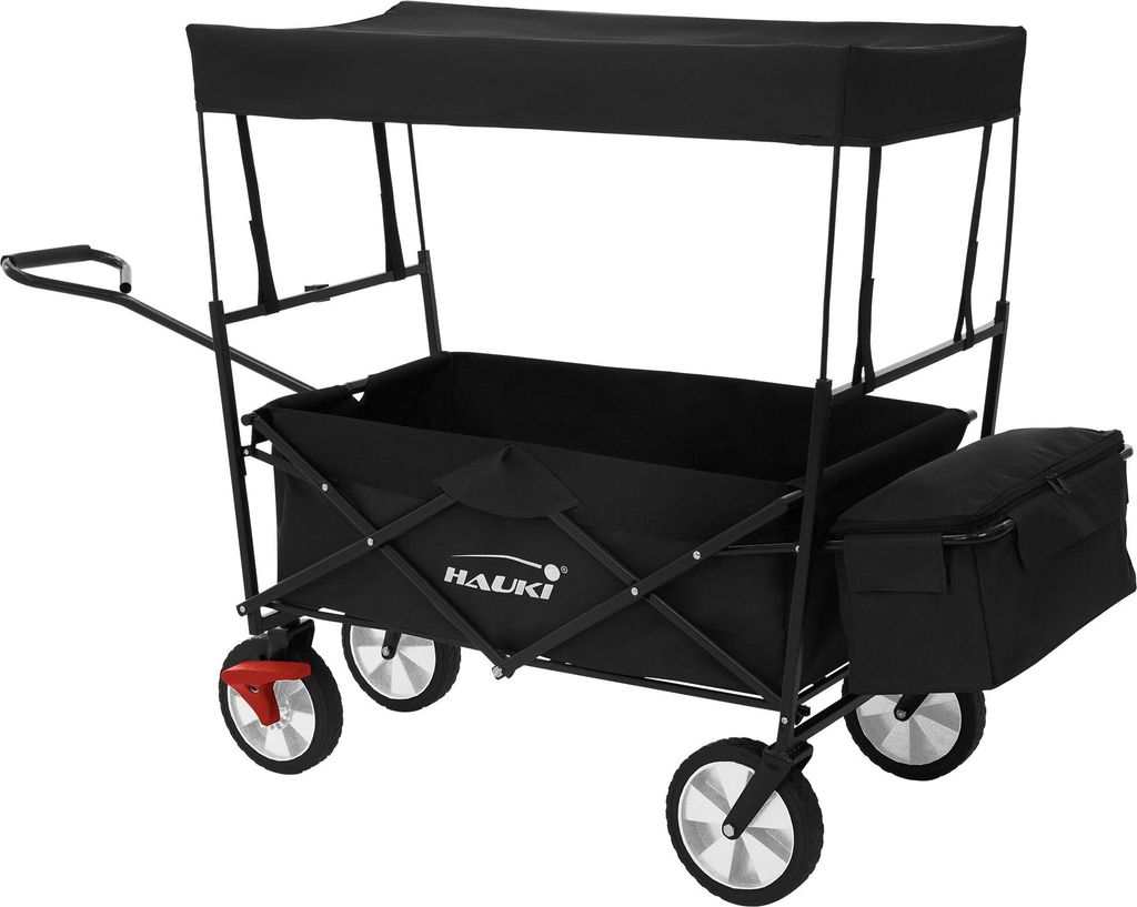 Hauki Bollerwagen faltbar mit Dach, Handwagen klappbar für Produktbild 