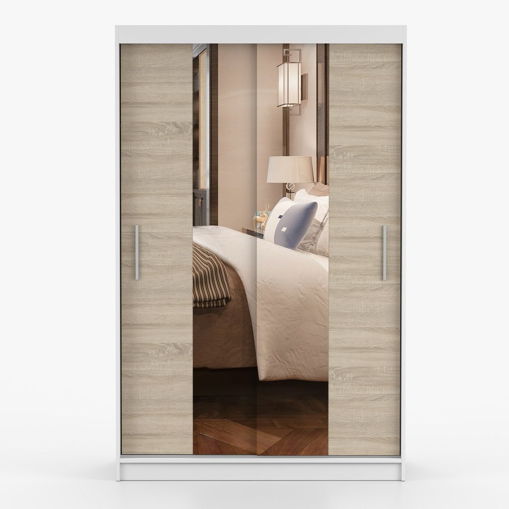 Schwebetürenschrank Kleiderschrank Schrank 120cm Produktbild 4