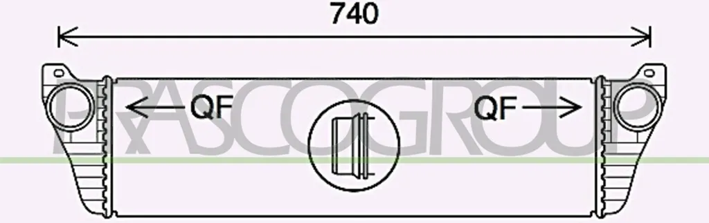Refroidisseur d'air de suralimentation pour Viano et Vito W639 PRASCO